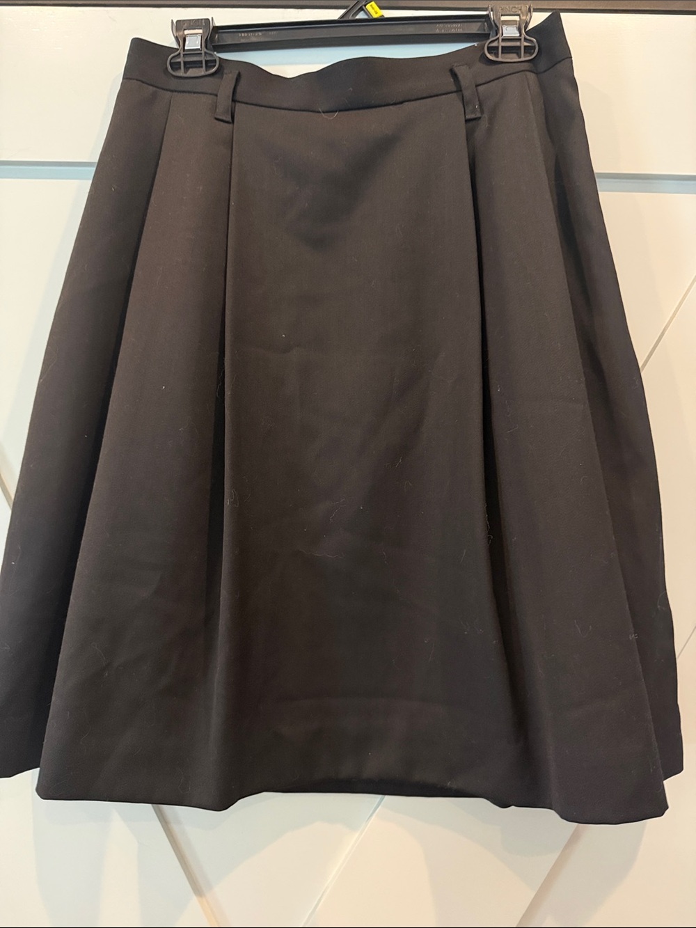 Anne Klein Black A-Line Skirt with Pleats